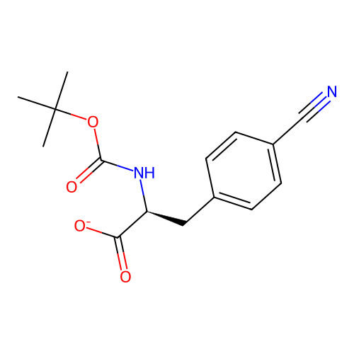 (2S)-3-(4-cyanophenyl)-2-[(2-methylpropan-2-yl)oxycarbonylamino]propanoate structure