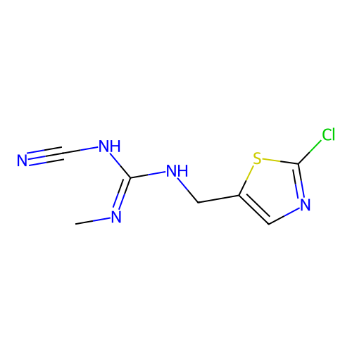 Guanidine, N-[(2-chloro-5-thiazolyl)methyl]-N'-cyano-N''-methyl- structure