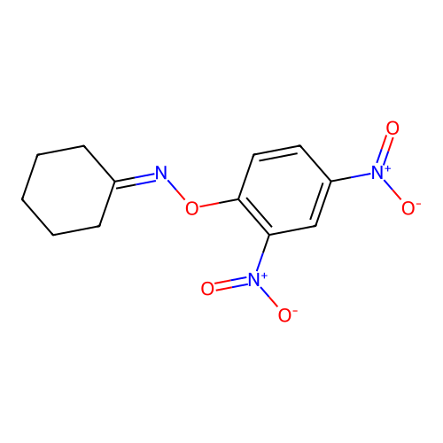 O-(2,4-dinitrophenyl)-cyclohexanone oxime structure