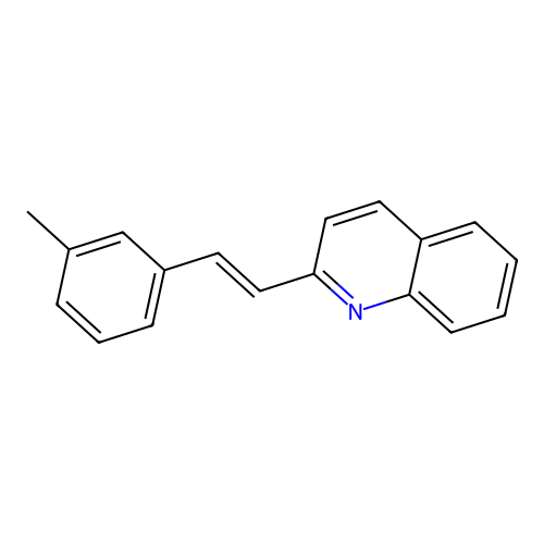 2-[(E)-2-(3-methylphenyl)ethenyl]quinoline structure