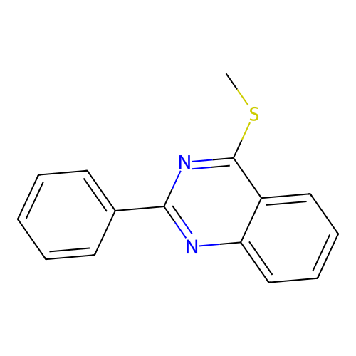 Quinazoline, 4-(methylthio)-2-phenyl- structure