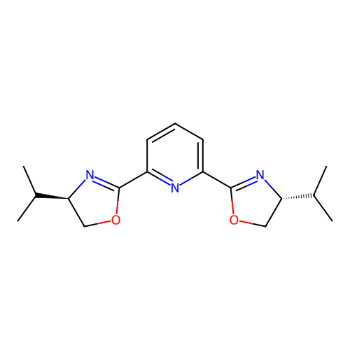 (R,R)-2,6-Bis(4-isopropyl-2-oxazolin-2-yl)pyridine structure