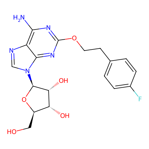 2-(2-(4-Fluorophenyl)ethoxy)adenosine structure