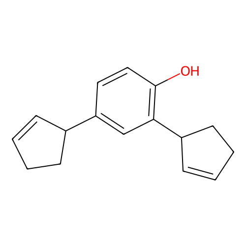 2,4-Di(2-cyclopenten-1-yl)phenol structure