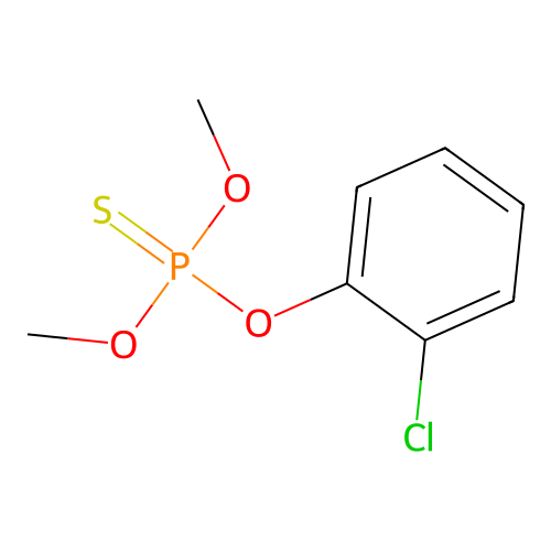 O-(2-Chlorophenyl) O,O-dimethyl phosphorothioate structure
