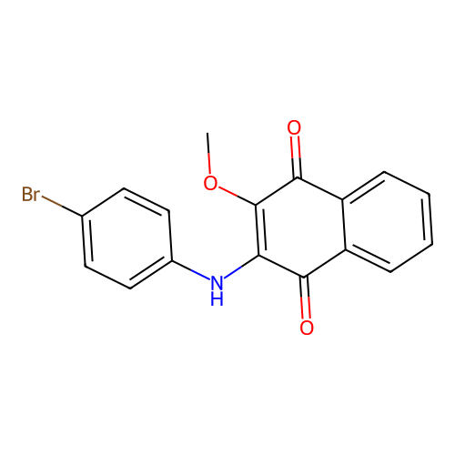 2-((4-Bromophenyl)amino)-3-methoxynaphthalene-1,4-dione structure