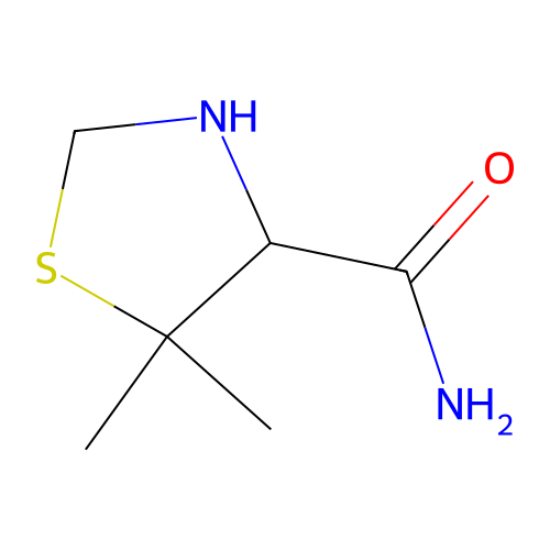 5,5-Dimethyl-1,3-thiazolidine-4-carboxamide structure
