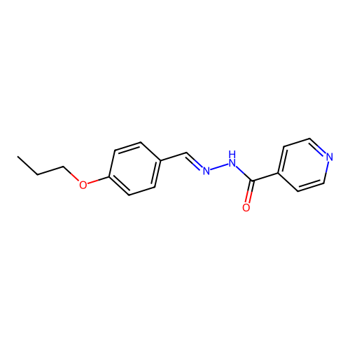 N'-[(1E)-(4-propoxyphenyl)methylene]isonicotinohydrazide structure