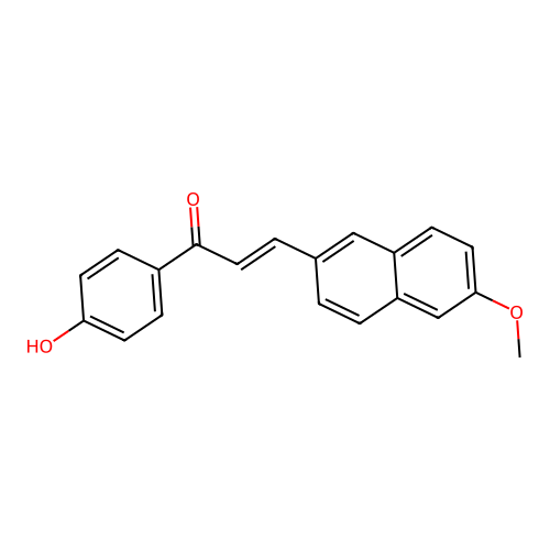 1-(4-Hydroxyphenyl)-3-(6-methoxy-2-naphthyl)-2-propen-1-one structure
