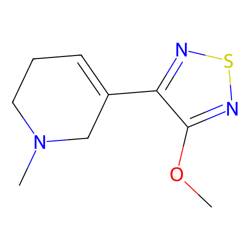 1,2,3,6-Tetrahydro-5-(4-methoxy-1,2,5-thiadiazol-3-yl)-1-methylpyridine structure
