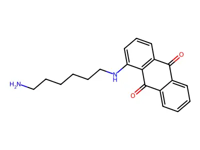 9,10-Anthracenedione, 1-((6-aminohexyl)amino)- structure