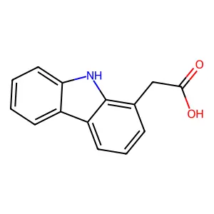 咔唑-1-乙酸 structure