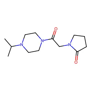 Piperazine, 1-(1-methylethyl)-4-[(2-oxo-1-pyrrolidinyl)acetyl]- structure