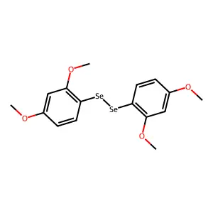 Bis(2,4-dimethoxyphenyl)diselenide structure