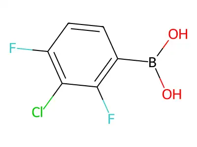 (3-Chloro-2,4-difluorophenyl)boronic acid structure