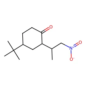 4-t-Butyl-2-(1-methyl-2-nitroethyl)cyclohexanone structure