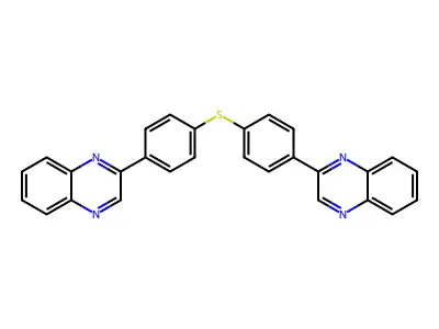 2-(4-{[4-(2-Quinoxalinyl)phenyl]thio}phenyl)quinoxaline structure