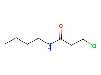 Propanamide, N-butyl-3-chloro- structure