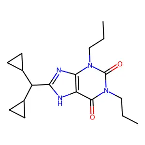 8-(Dicyclopropylmethyl)-1,3-dipropylxanthine structure