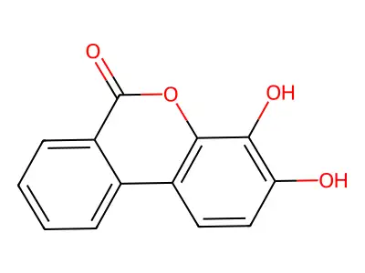 6H-Dibenzo(b,d)pyran-6-one, 3,4-dihydroxy- structure