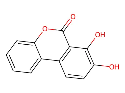 6H-Dibenzo(b,d)pyran-6-one, 7,8-dihydroxy- structure