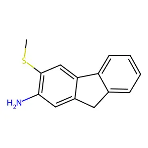 9H-fluoren-2-amine, 3-(methylthio)- structure