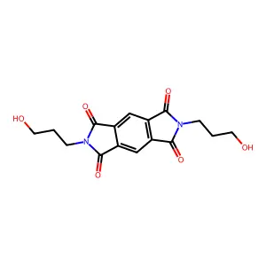 2,6-Bis-(3-hydroxy-propyl)-pyrrolo(3,4-F)isoindole-1,3,5,7-tetraone structure