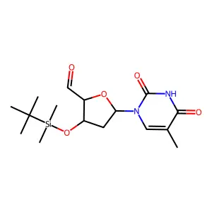 3   -O-(tert-Butyldimethylsilyl)-5   -deoxy-5   -oxothymidine structure