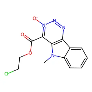 2-Chloroethyl 1,2,3-triazino(5,4-b)indole-4-carboxylaten(3)-oxide structure