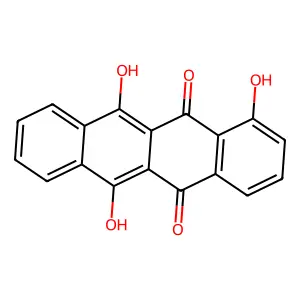5,12-Naphthacenedione, 1,6,11-trihydroxy- structure