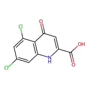 5,7-二氯犬尿烯酸 structure