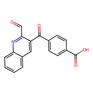 3-(4-Carboxybenzoyl)quinoline-2-carboxaldehyde structure