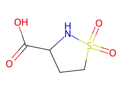1,1-二氧代-1,2-噻唑烷-3-甲酸 structure