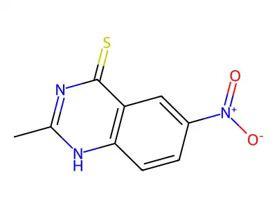 2-methyl-6-nitro-1H-quinazoline-4-thione structure