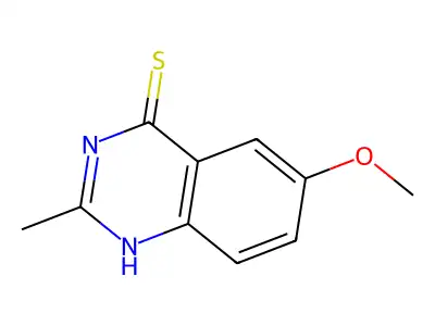 6-methoxy-2-methyl-1H-quinazoline-4-thione structure
