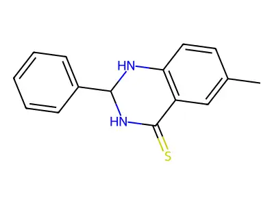 6-Methyl-2-phenyl-quinazoline-4-thione structure