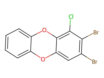 2,3-Dibromo-1-chlorooxanthrene structure