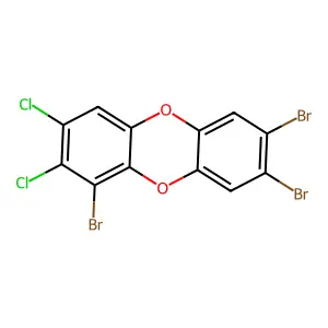 Oxanthrene, 1,7,8-tribromo-2,3-dichloro- structure
