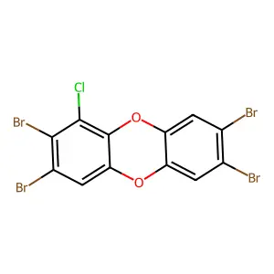 Oxanthrene, 2,3,7,8-tetrabromo-1-chloro- structure