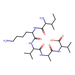 Isoleucyl-lysyl-valyl-alanyl-valine structure