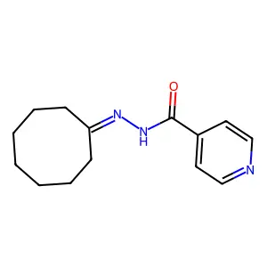 Isonicotinic acid, cyclooctylidenehydrazide structure