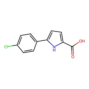 5-(4-氯苯基)-1H-吡咯-2-甲酸 structure