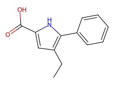 4-ethyl-5-phenyl-1H-pyrrole-2-carboxylic Acid structure