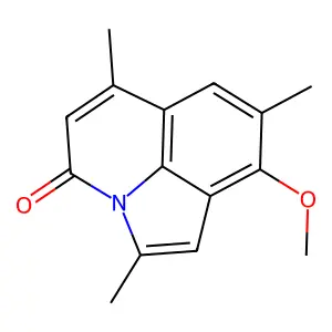 9-Methoxy-2,6,8-trimethyl-4H-pyrrolo(3,2,1-ij)quinolin-4-one structure