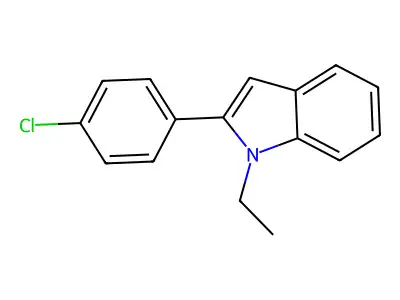 2-(4-Chlorophenyl)-1-ethylindole structure