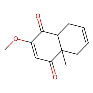 2-Methoxy-4A-methyl-4A,5,8,8A-tetrahydro-(1,4)naphthoquinone structure
