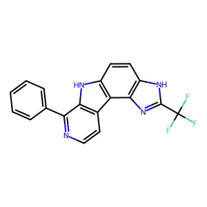 7-Phenyl-2-(trifluoromethyl)-3,6-dihydroimidazo[4,5-e]pyrido[3,4-b]indole structure