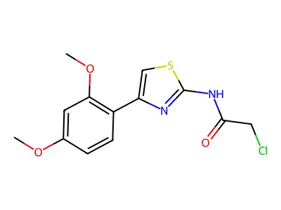 2-chloro-N-[4-(2,4-dimethoxyphenyl)-1,3-thiazol-2-yl]acetamide structure
