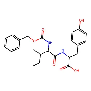 N-[(Benzyloxy)carbonyl]isoleucyltyrosine structure
