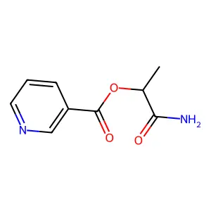 2-Amino-1-methyl-2-oxoethyl 3-pyridinecarboxylate structure